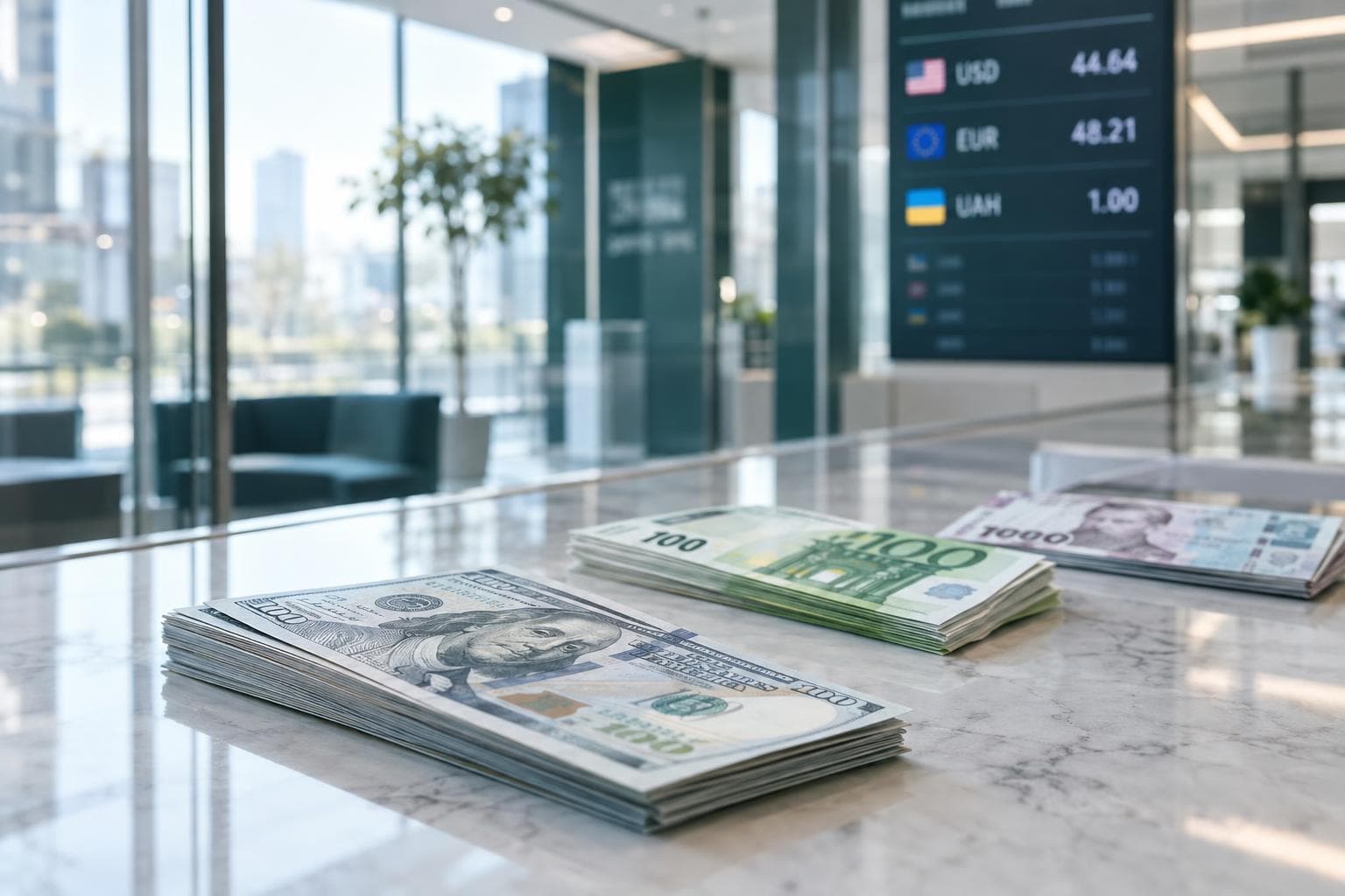 Долар можна продати в середньому за 44,64 грн